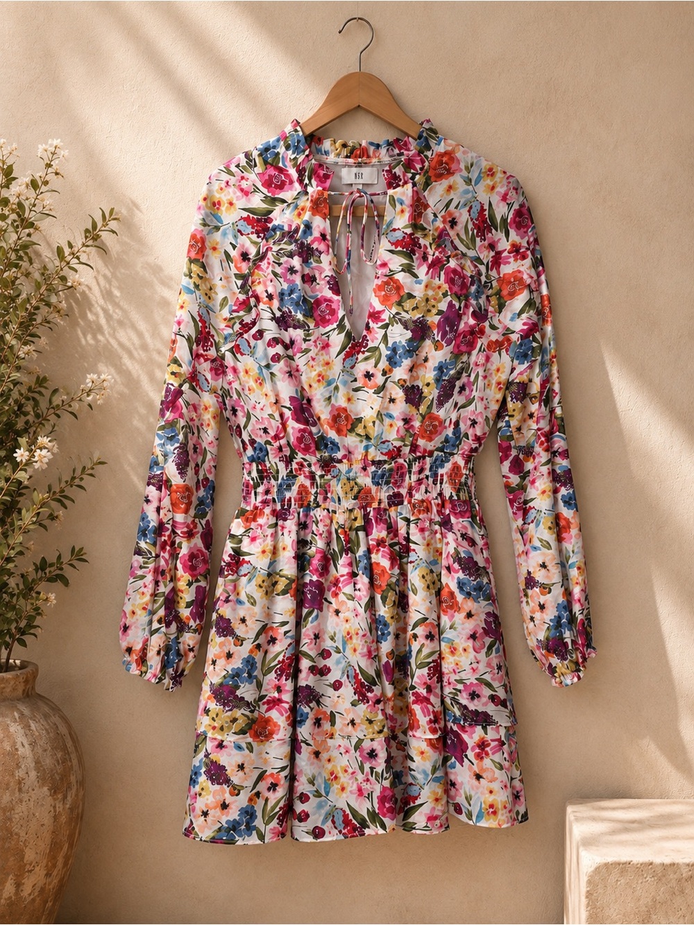 NSR Teddi Floral Blouson Dress